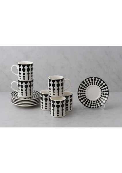 Damla New Bone 6 Kişilik Kahve Fincan Takımı 90ML