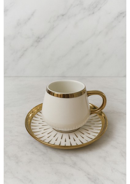 Gold New Bone 6 Kişilik Kahve Fincan Takımı 90ML modelleri