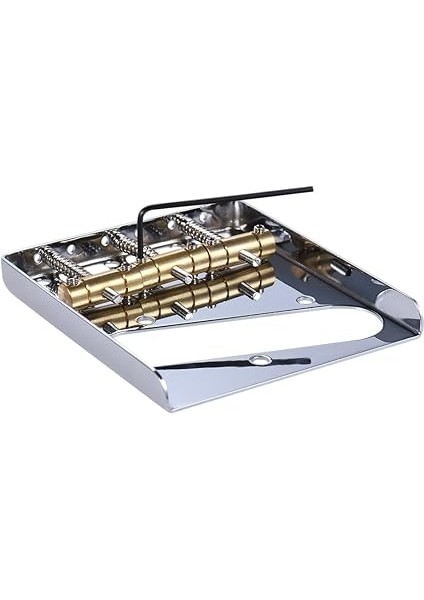 Eyer Küllük Köprü Kuyruk Parçası Krom Kaplama Telecaster Tele Elektro Gitar Yedek Parça Vidalar ile Anahtarı fiyatları