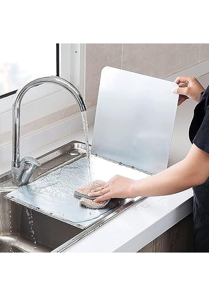 Pas Tutmaz Metal 3 Kanatlı Yağ Sıçrama Koruması, 90 x 30 Cm, Yapışmaz, Katlanabilir, Mutfak Arka Duvarını Temiz Tutar, Yer Tasarruflu, Katlanabilir Yağ Sıçratmaz Koruma, Mutfak Küçük Tüp Için fiyatları