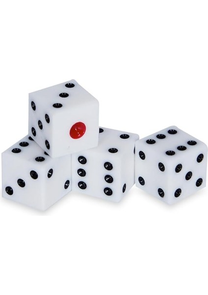 Crafts Kemik Zar El Işçiliği Köşeli Tavla Zarı (2 Çift 4 Adet)