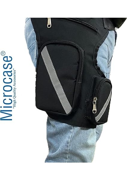 Su Geçirmez 3 Gözlü Reflektörlü Ayarlanabilir Motosiklet Kurye Bel Bacak Çanta - AL3253 indirimleri