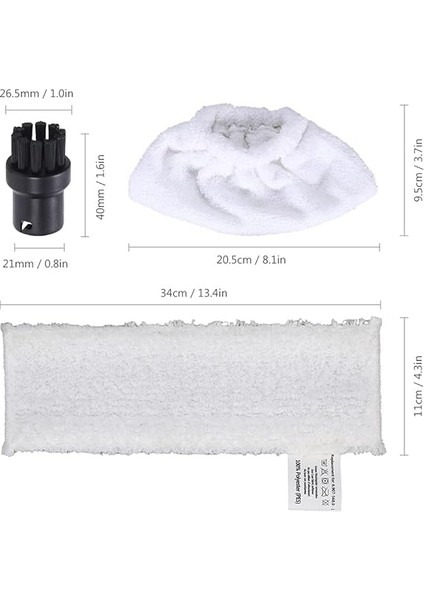 Buharlı Temizleyici Yuvarlak Fırça Mikrofiber Bez Ped El ve Yer Için Başlık Seti Karcher Sc Için Yedek Easyfix Buharlı Temizleyici ve Buharlı Paspas Aksesuar Parçaları 16 Adet fiyatları