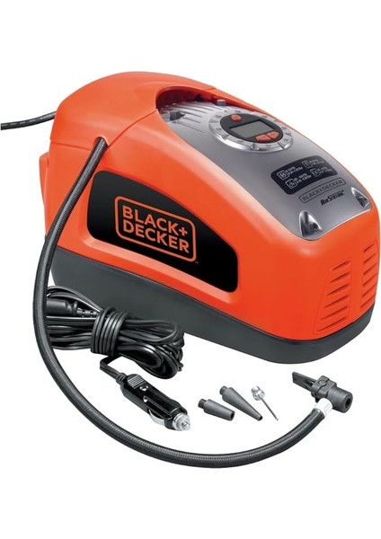 + Decker ASI300/QS Hava Kompresörü, Kırmızı/siyah