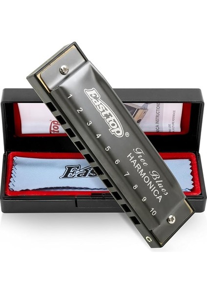 Top Mızıka C, Diatonik Mızıka, Mavi, 10 Delikli, Profesyonel Diatonic Blues Harmonica, Profesyonel Oyuncular, Yeni Başlayanlar, Öğrenciler, Yetişkinler Için Hediye Olarak