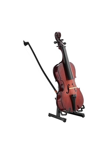 Müzisyenler Için Hediyeler Çello 16 × 8 × 5 5,5 Inç Çello Çello Çello Ahşap Minyatür Enstrüman Desenli Müzik Hediyeleri Süsler indirimleri