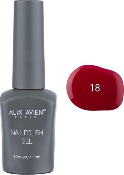 Avıen Uv Kalıcı Kan Kırmızı Jel Oje 18 - Gel Polish - 12 ml
