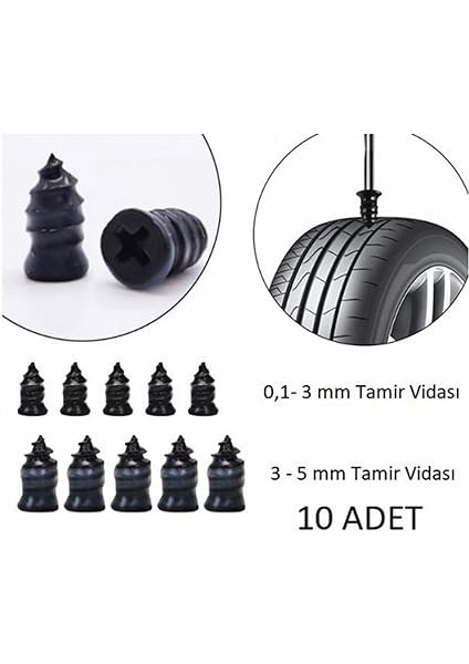 Lastik Tamir Kiti Kauçuk Vida Seti fiyatları