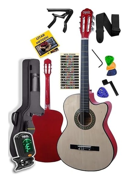 CG-390NT-XBAG Klasik Gitar 4/4 Sap Ayarlı Kesik Kasa (Çanta Tuner Askı Capo Metod Pena) fiyatları