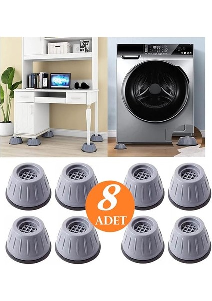 8 Adet Beyaz Eşya Altlığı Ayağı Çamaşır Bulaşık Makinası Buzdolabı Yükseltici Titreşim Önleyici fiyatları