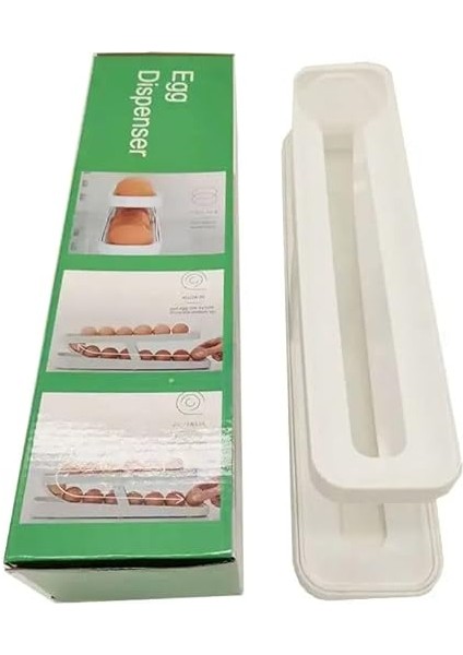 2 Katlı Otomatik Yumurta Standı - Buzdolabı İçin Plastik Yumurtalık Rafı ve Saklama Kabı fırsatları