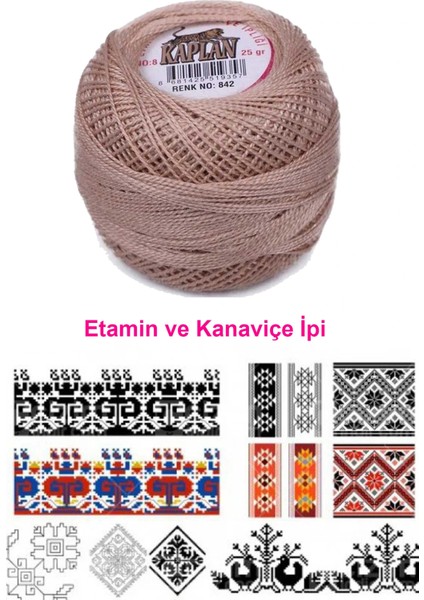 Kaplan Etamin Ve Kanaviçe İpi 8 No Kod/Renk: 842 - fiyatları