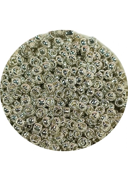 Dökme Cam Kum Boncuk (11/0) 2 mm - 60 Gram - Gümüş - BNC057 fiyatları