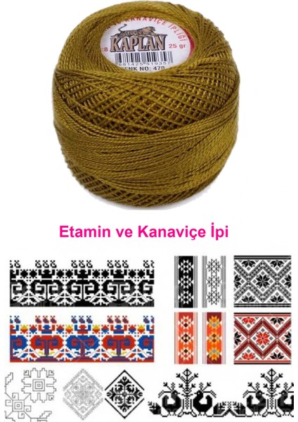 Kaplan Etamin Ve Kanaviçe İpi 8 No Kod/Renk: 470 - fiyatları