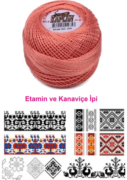 Kaplan Etamin Ve Kanaviçe İpi 8 No Kod/Renk: 350 - fiyatları