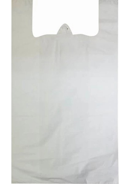 Beyaz Atlet Poşet Küçük Boy 25X45 cm Takriben 110 Adet 1 kg