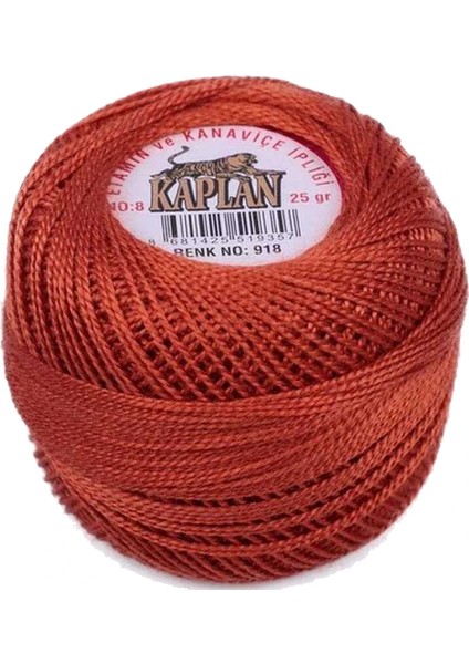 3 Adet Kaplan Etamin Ve Kanaviçe İpi 8 No Kod/Renk: 726 - PUDRA - 918 - fırsatları