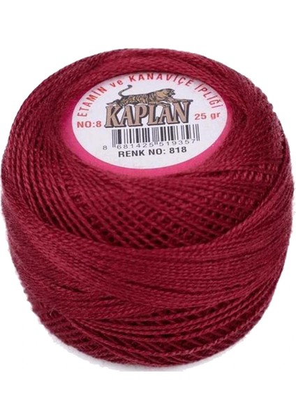 Kaplan Etamin Ve Kanaviçe İpi 8 No Kod/Renk: 818 -