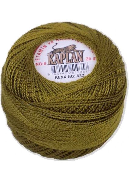 Kaplan Etamin Ve Kanaviçe İpi 8 No Kod/Renk: 582 -