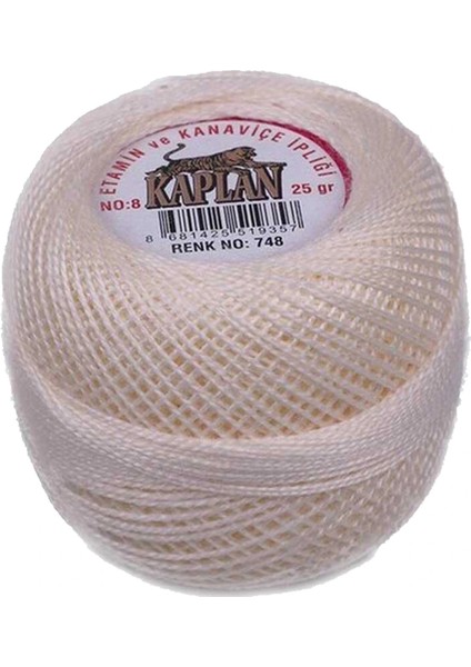 Kaplan Etamin ve Kanaviçe Ipi 8 No Kod/renk: 748 -