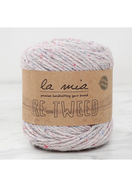 La Mia Re-Tweed Açık Gri Melanj El Örgü Ipi - L156