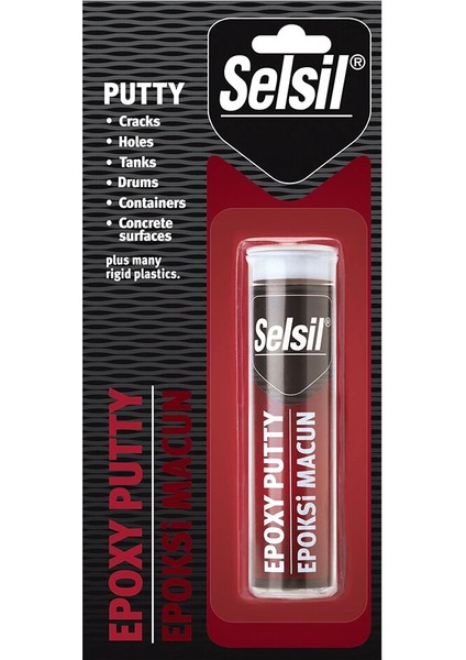 SELSİL EPOXY PUTTY - EPOKSİ MACUN ISIYA DAYANIKLI YAPIŞTIRCI 57GR AHŞAP - METAL - CAM - SERAMİK (4887)