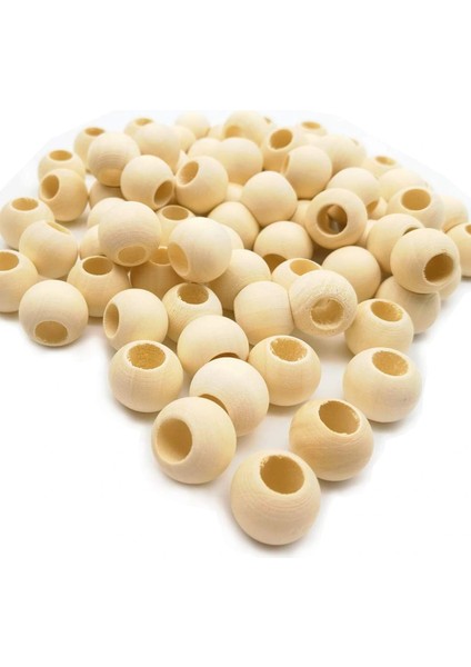 100 Gr (100 Adet) Ahşap Boncuk 15 mm çap x 10 mm Delik Doğal Yuvarlak Ahşap Makrome El İşi Çanta fırsatları