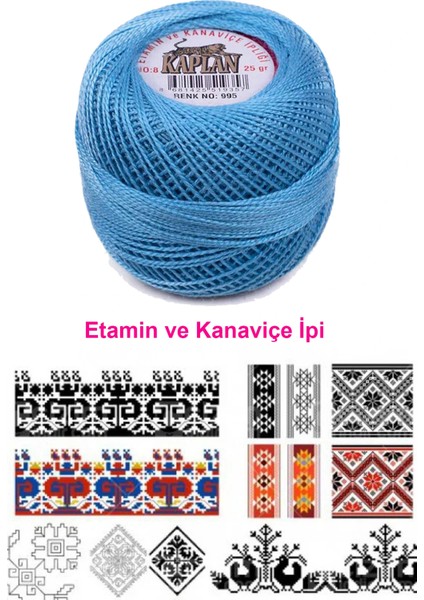 Kaplan Etamin Ve Kanaviçe İpi 8 No Kod/Renk: 995 - fiyatları