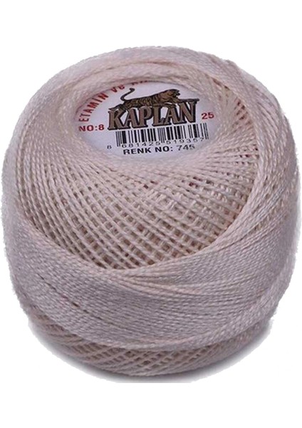 3 Adet Kaplan Etamin Ve Kanaviçe İpi 8 No Kod/Renk: 745 - 345 - 203 - fırsatları