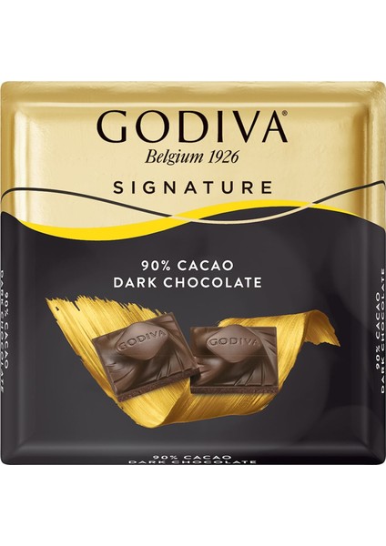%90 Bitter Kare Çikolata - 52 Gram - 36 Adet