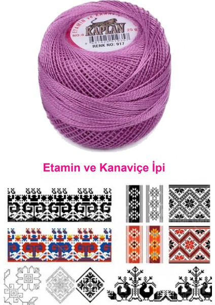 Kaplan Etamin Ve Kanaviçe İpi 8 No Kod/Renk: 917 - fiyatları
