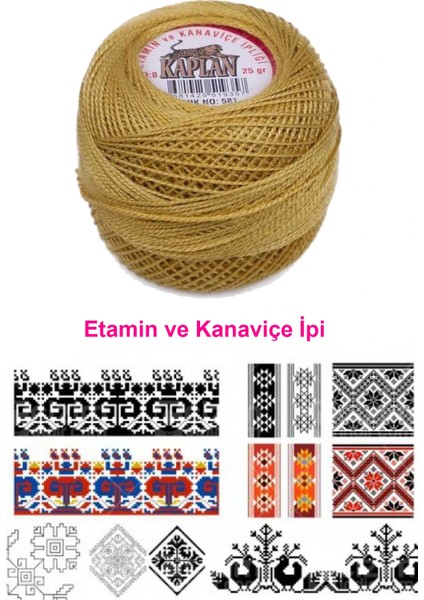 Kaplan Etamin Ve Kanaviçe İpi 8 No Kod/Renk: 581 - fiyatları