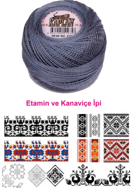 Kaplan Etamin Ve Kanaviçe İpi 8 No Kod/Renk: 319 - fiyatları