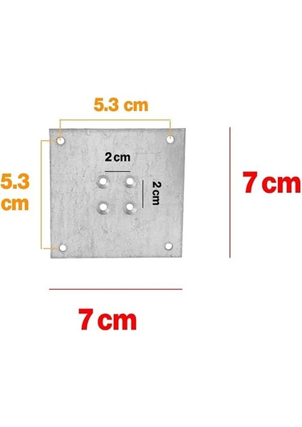 Adet Metal Çinko Masa Bağlantı Sacı Düz 7 x 7 cm Mobilya Yemek Masası Ayak Bağlama Saçı Aparat fiyatları