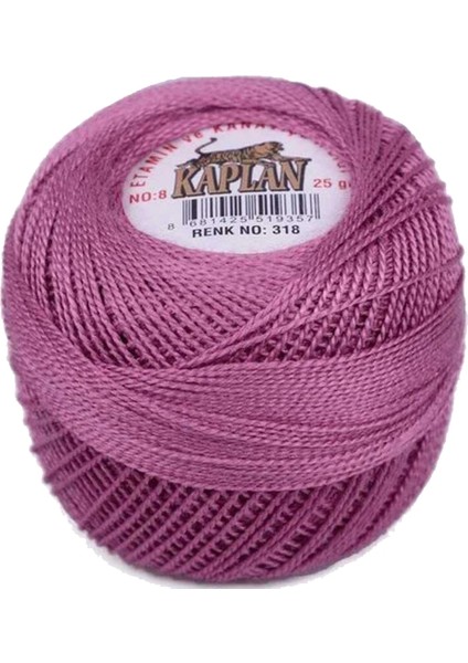 Kaplan Etamin Ve Kanaviçe İpi 8 No Kod/Renk: 318 -