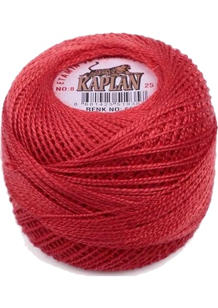 3 Adet Kaplan Etamin Ve Kanaviçe İpi 8 No Kod/Renk: 742 - 666 - 550 - modelleri