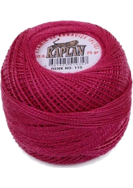 Kaplan Etamin ve Kanaviçe Ipi 8 No Kod/renk: 115 -