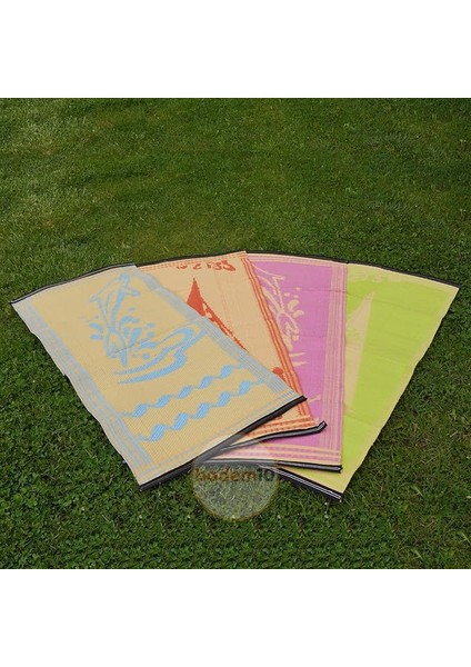 Plastik Hasır Halı Kilim Piknik Cami Park Plaj Bahçe Balkon Teras Kamp Outdoor Karavan Mat 60X140 cm