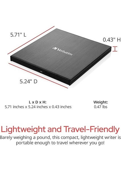 Ultra Hd 4K Blu-Ray Yazıcı Usb-C, Siyah fiyatları