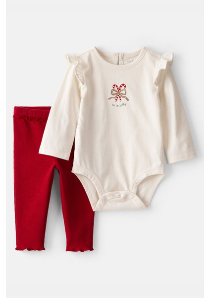 Kız Bebek Kırmızı 2li Set