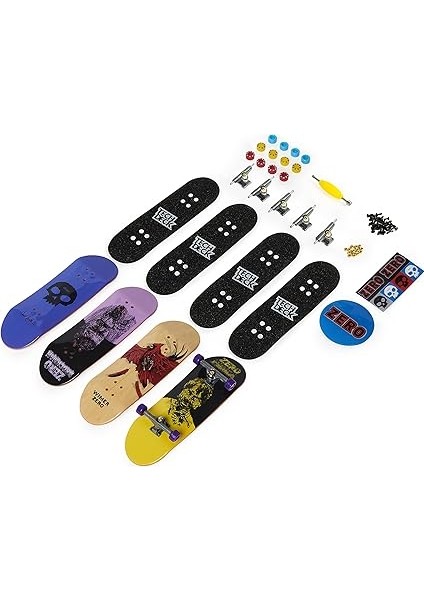 Deck, Ultra Deluxe 4'lü Parmak Kaykay Seti, Gerçeğe Uygun Kaykay Grafikleri – Koleksiyon, Inşa Etme ve Havalı Numaralar Için, 6 Yaşından Itibaren fiyatları