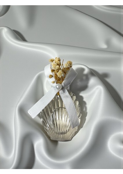 Kolonyalı Süslü Istiridye Plastik Şişe 40 cc -25 Adet Beyaz Orkide Kolonyalı Düğün Nikah Hediyelik fırsatları