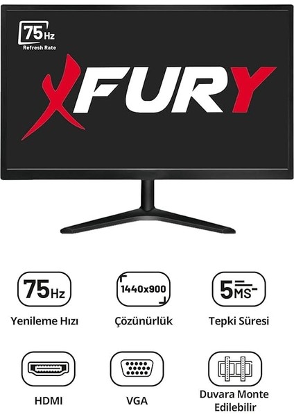 19" Geniş Ekran 75 Hz 5ms (Vga,hdmı) LED Monitör fiyatları