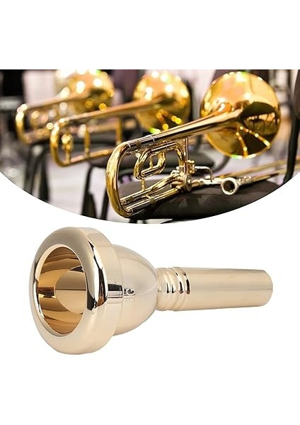 12.7mm 5g Trombon Ağızlık Euphonium Ağız Parçası Küçük Şaft Gümüş Kaplama Pirinç Ağızlık Tenor Trombon Için Premium Ses Kalitesi Hafif Tasarım (Gold) fırsatları