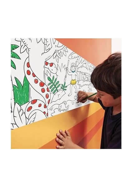 Çiz, Boya, Kes - Dev Boyama Kağıdı - 4 Konsept Boyama Rulosu Büyük Boy Toplam 10 Metre Uzunluk indirimleri