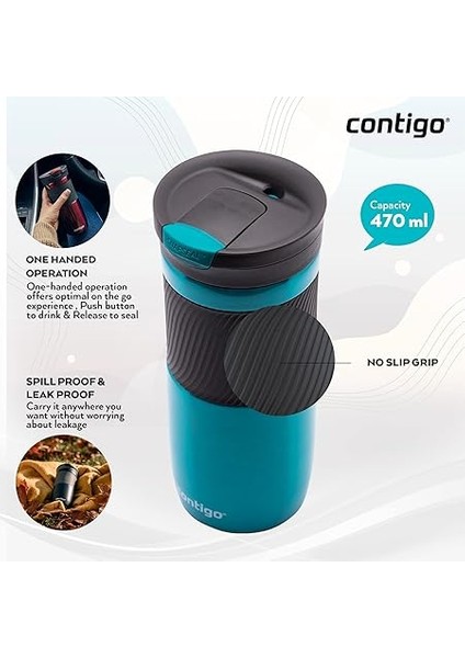 Byron Snapseal Termos Bardak 470ML Turkuaz modelleri