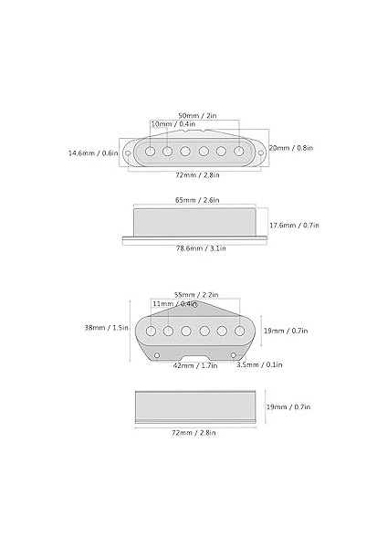 Telecaster Manyetikler Seti, Klasik Vintage Elektro Gitar Için, Müzik Enstrümanları Ayar Aracı modelleri