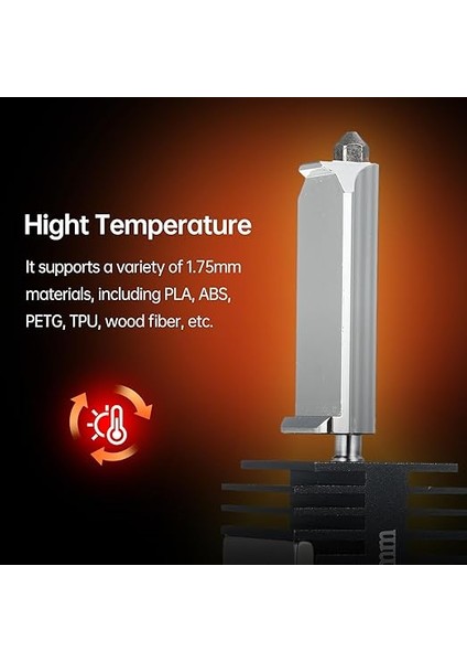 End Kit Ekstruder Değiştirme Aksesuarı Bambu Lab A1/A1MINI 3D Yazıcılarla Uyumlu Yüksek Sıcaklık Sert Çelik Nozzle Silikon Kapak Çorabı ile fırsatları
