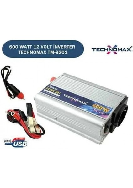 Teknomax 600W Inverter Dönüştürücü