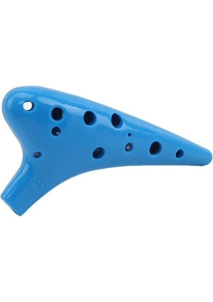 Ocarina 12 Delik Ocarina Alto C Ocarina Flüt Ocarina Sualtı Müzik Nefesli Enstrüman Mavi